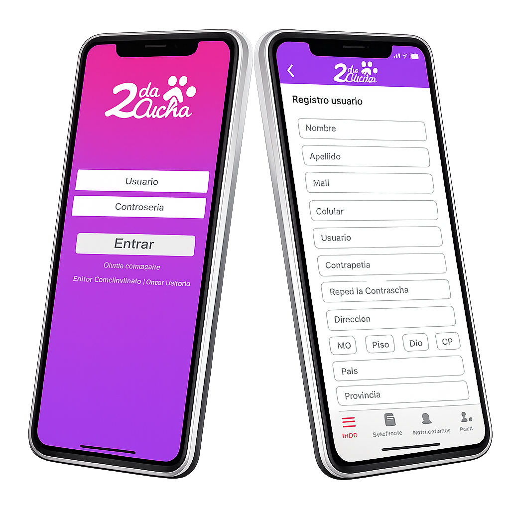 Registro en la app